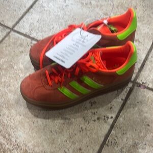 Adidas Red and Green Sneakers